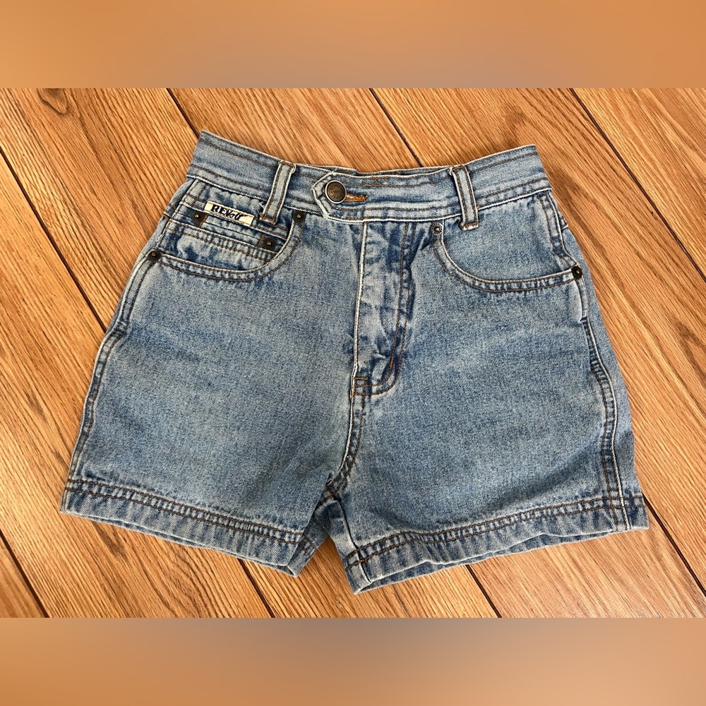 Kids | Y2K Revolt Clothing Co Denim Shorts Logo Tag | 100% Cotton | Sz: 7 Girls